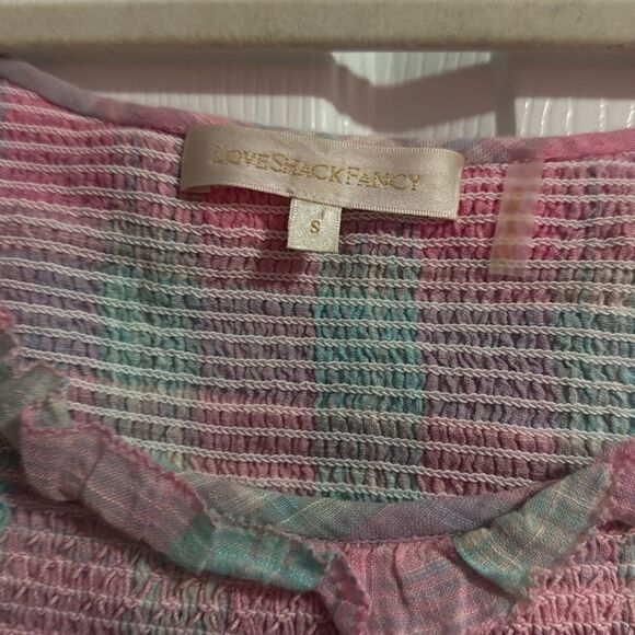 Love Shack Fancy Cropped Top - Ruffled Cute Puffy Sleeves - Size Small - Picture 2 of 4